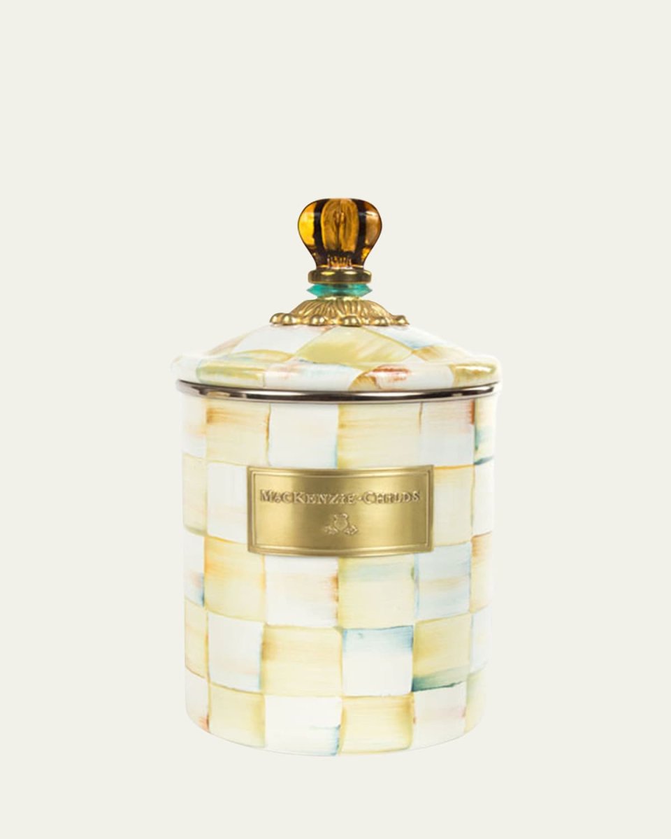 Parchment Check Medium Canister